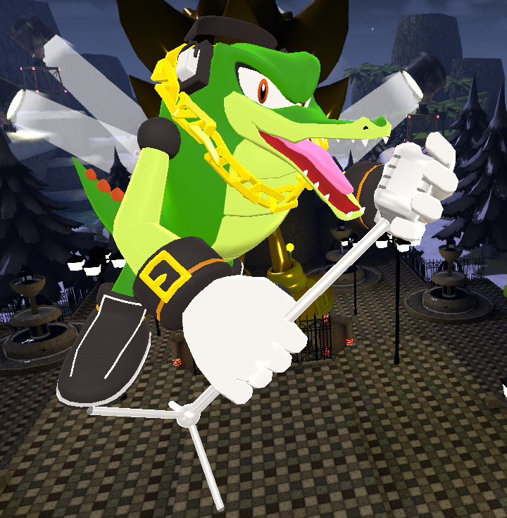 New Model: Vector the Crocodile! #VRChat #SonictheHedgehog #SonictheHedeghog #SonicHeroes #Chaotix #ChaotixCaseFiles  #Blender3d #LobsterCatDesigns