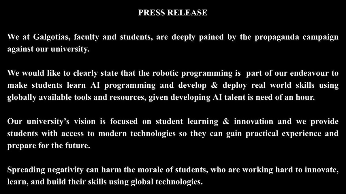 Galgotias University tweet media