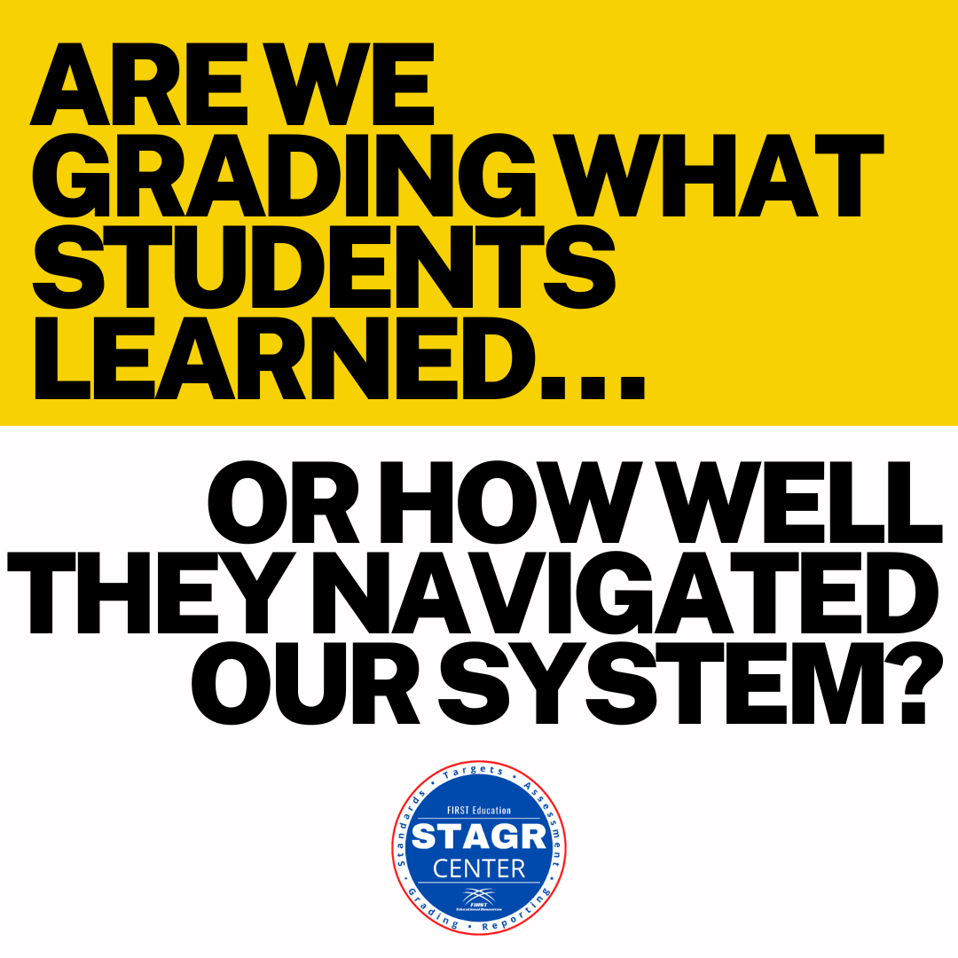 1stEdResources's tweet image. Are we grading what students learned…
or how well they navigated our system?

Late work. Compliance. Extra credit. Behavior.

What’s actually in the grade?

#STAGR #GradingReform #AssessmentMatters #SBG