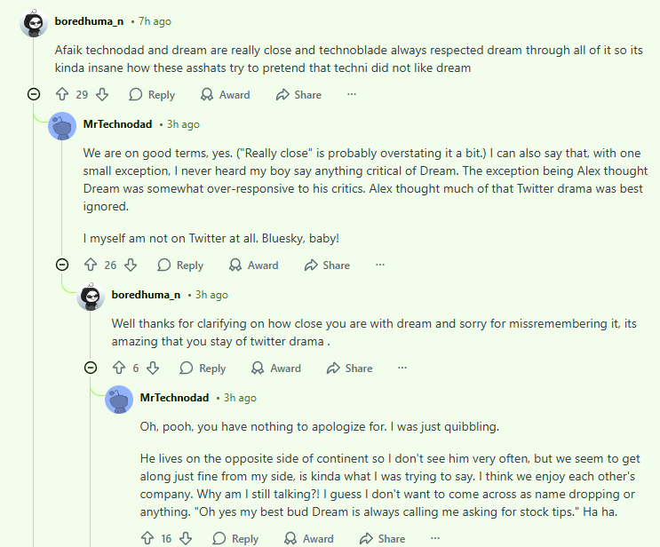 TECHNODAD SPOKE UP ABOUT THE SITUATION JUST A COUPLE HOURS AGO