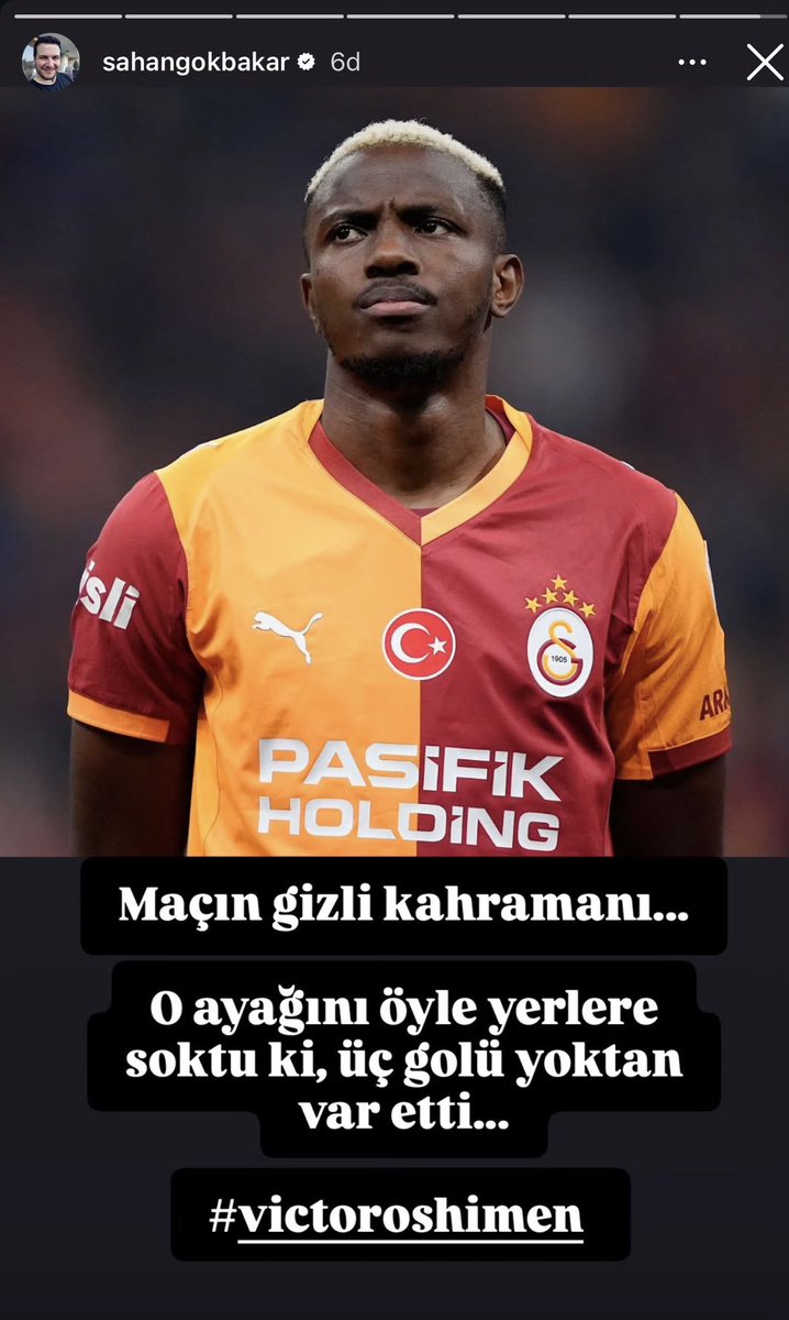 ASYEskiacik's tweet photo. Şahan Gökbakar’ın Osimhen Paylaşımı 🤌 https://t.co/KyAiV2DG0U