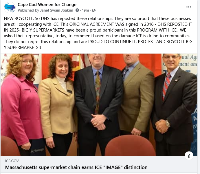 51PercentofUS's tweet photo. MASSACHUSETTS  AND CONNECTICUT - time to BOYCOTT BIG Y!!   https://t.co/IB0dWEOcWP https://t.co/xgf27LsrO2