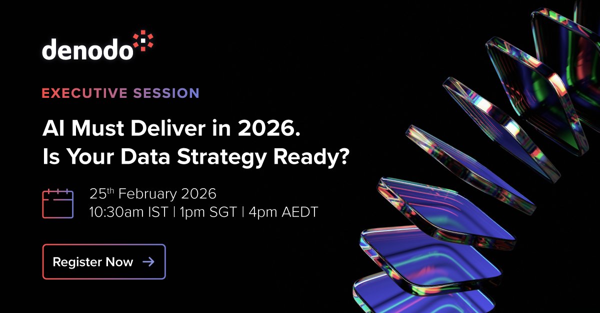 carlisle_gomes's tweet photo. Agentic AI is becoming the operating system of the modern enterprise—and in 2026, #AI must deliver.
Join @denodo leaders @AlbertoApan & Richard Jones for an executive briefing on the shifts shaping #AgenticAI readiness.
🎟️ Register here 👉 https://t.co/2EDkdrpusx
#DataForALL https://t.co/O7FmfPYyi6