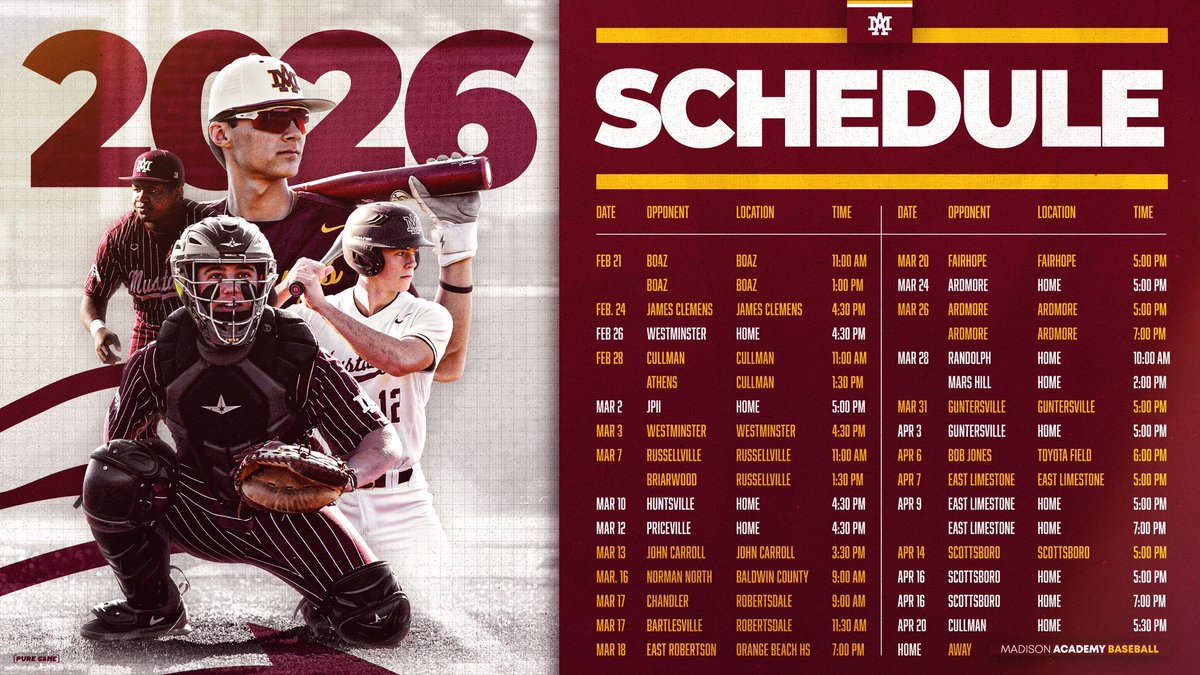 Madison Academy Baseball tweet media