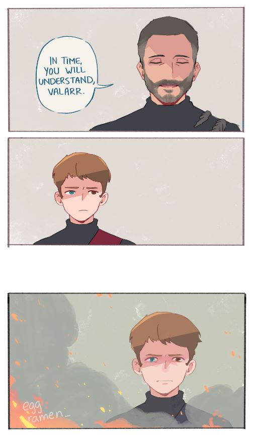 My interpretation of 『"My son was good enough to lend me his.” Prince Baelor smiled almost sadly.』