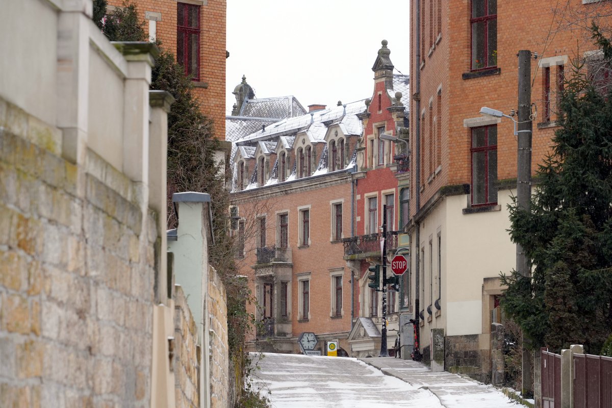 Blick vom Körnerweg auf den Körnerplatz in Dresden-Loschwitz