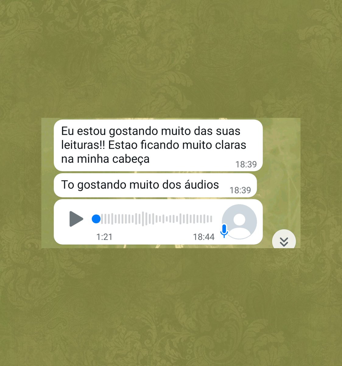 Um pouquinho de uma leitura incrível de 3 perguntas que saíram por aqui 🫶🏻