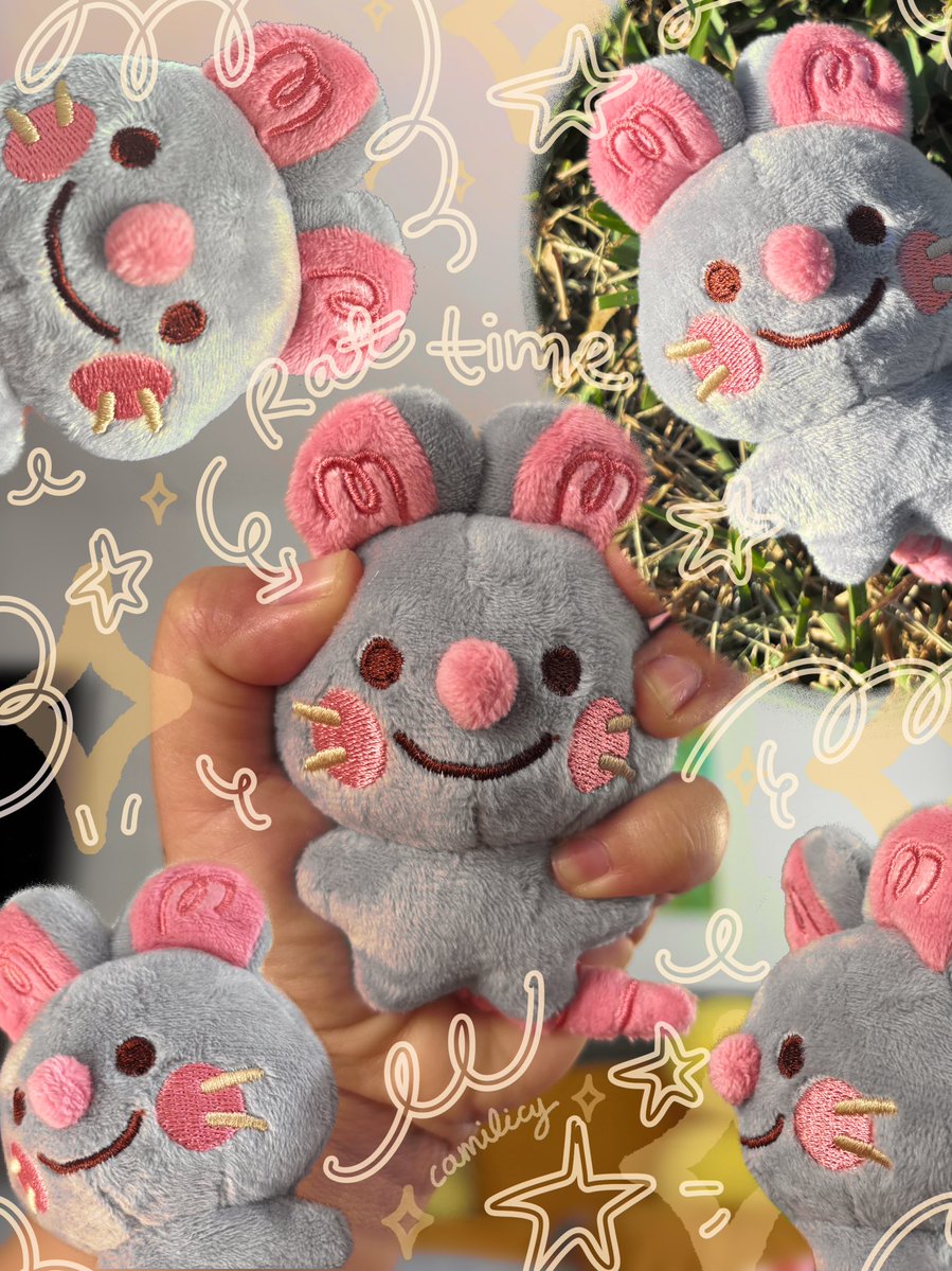 camiilicy's tweet image. Introducing my new plushies coming to preorder soon 🐀✨🐭 representing the rat nation!!!