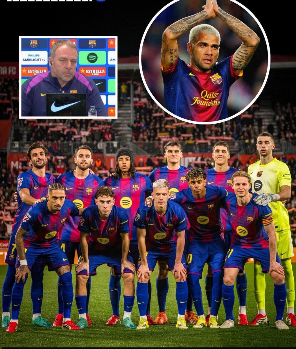 🚨🎙️| Dani Alves on giving advice to Hansi Flick:

“If I could give advice to Barcelona and to Hansi Flick, I would say maybe it’s time to stop playing such a high defensive line in certain games. Barça are always brave, always attacking, but sometimes that high line gives