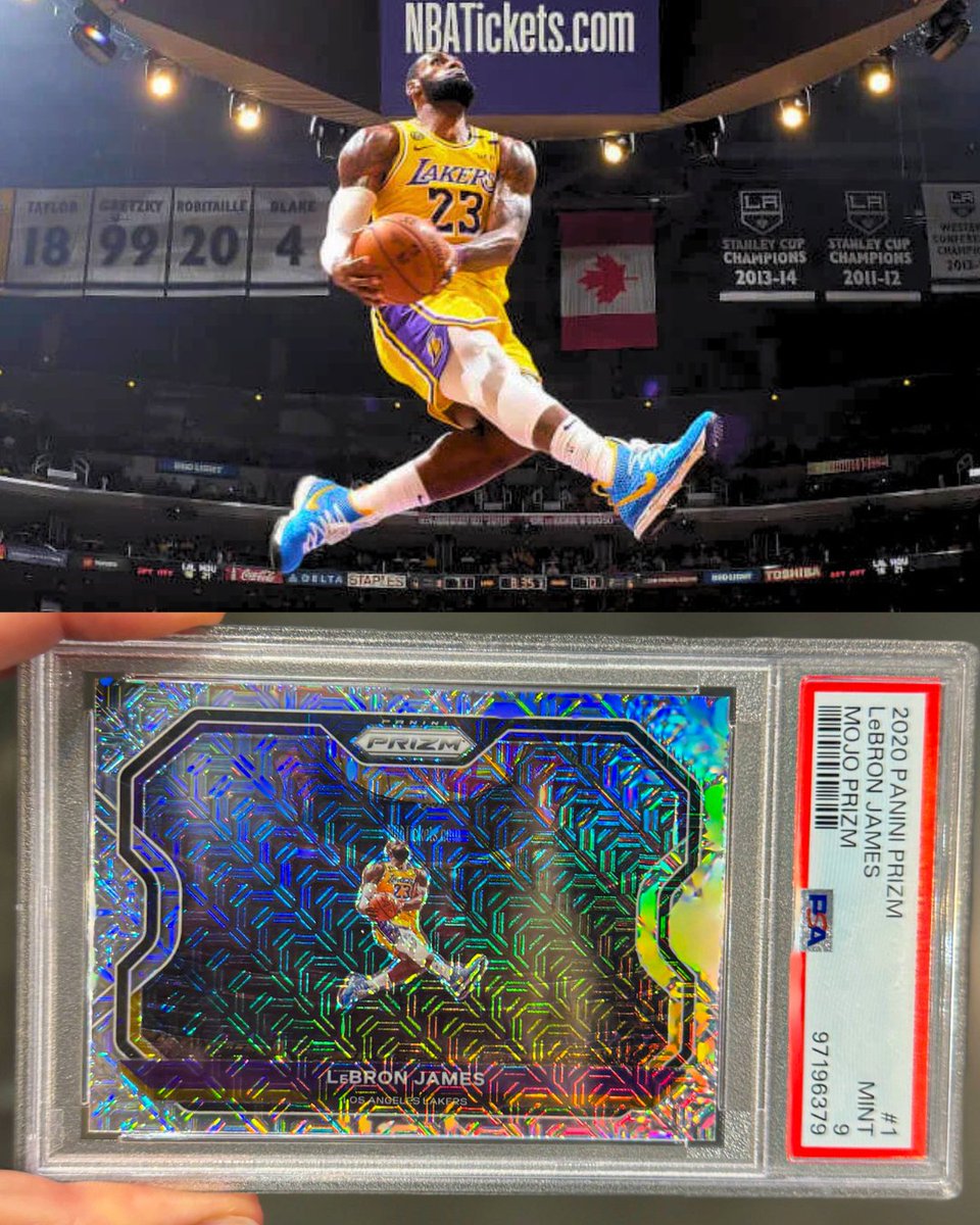 lebron james kobe tribute dunk card