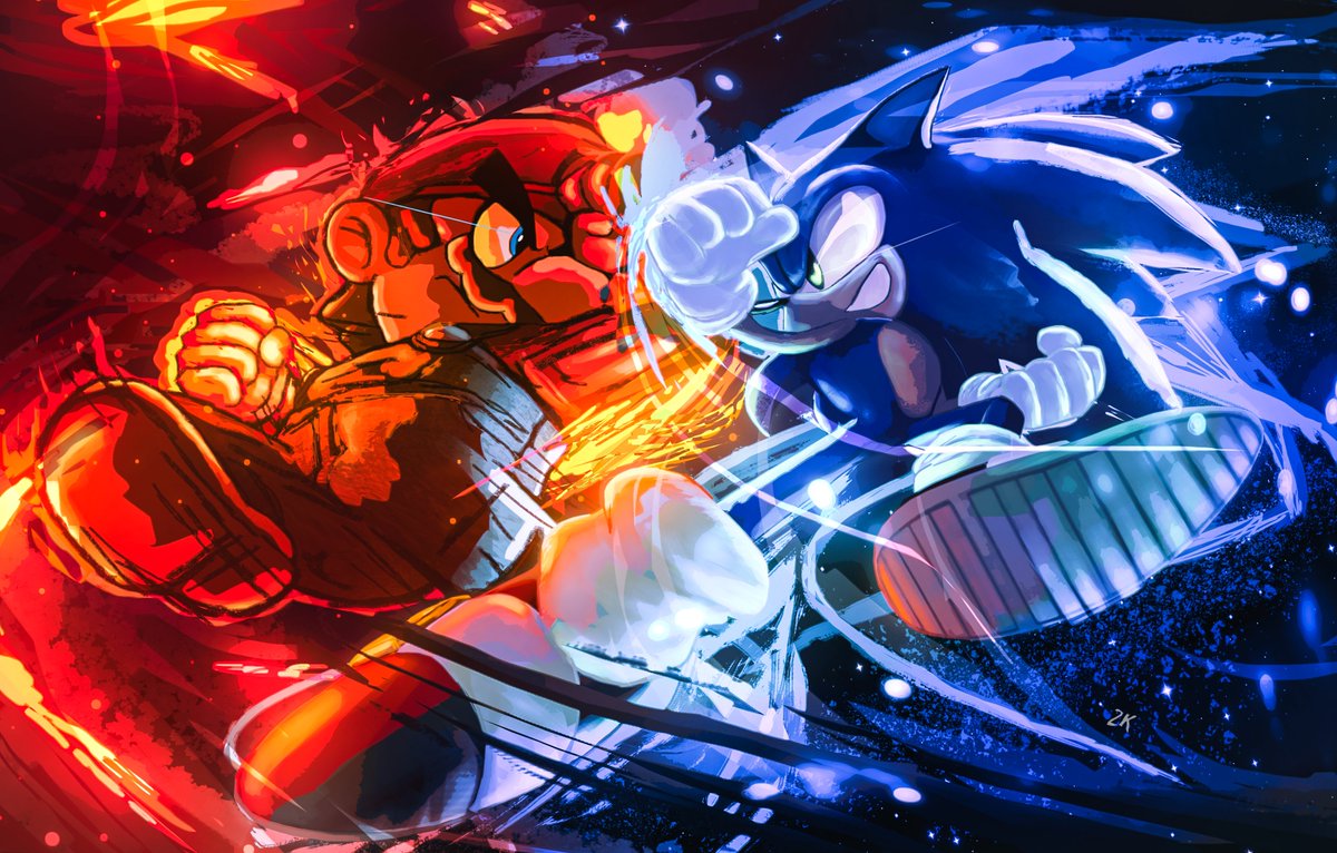 2KartZ's tweet image. Mario vs Sonic (Repost)