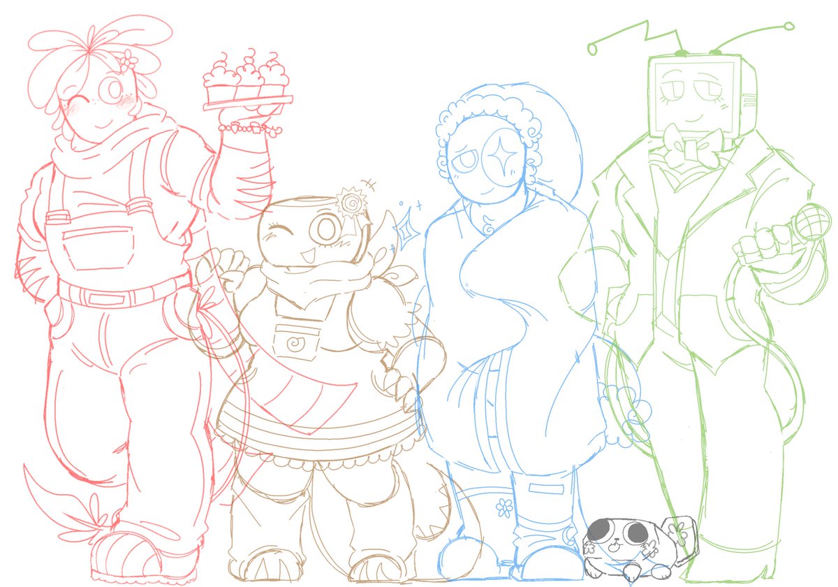 (Wip) Oh my mains #dandysworldfanart