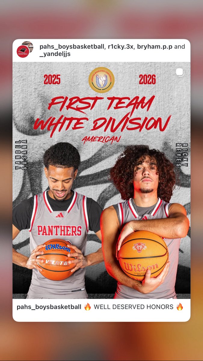 PAmboyHoops's tweet photo. Congrats to @YandelJSusana21 and Ricky Reyes being named 1st Team All White American Division. 🏀🏀@gmchoops https://t.co/yMSumgAZUO