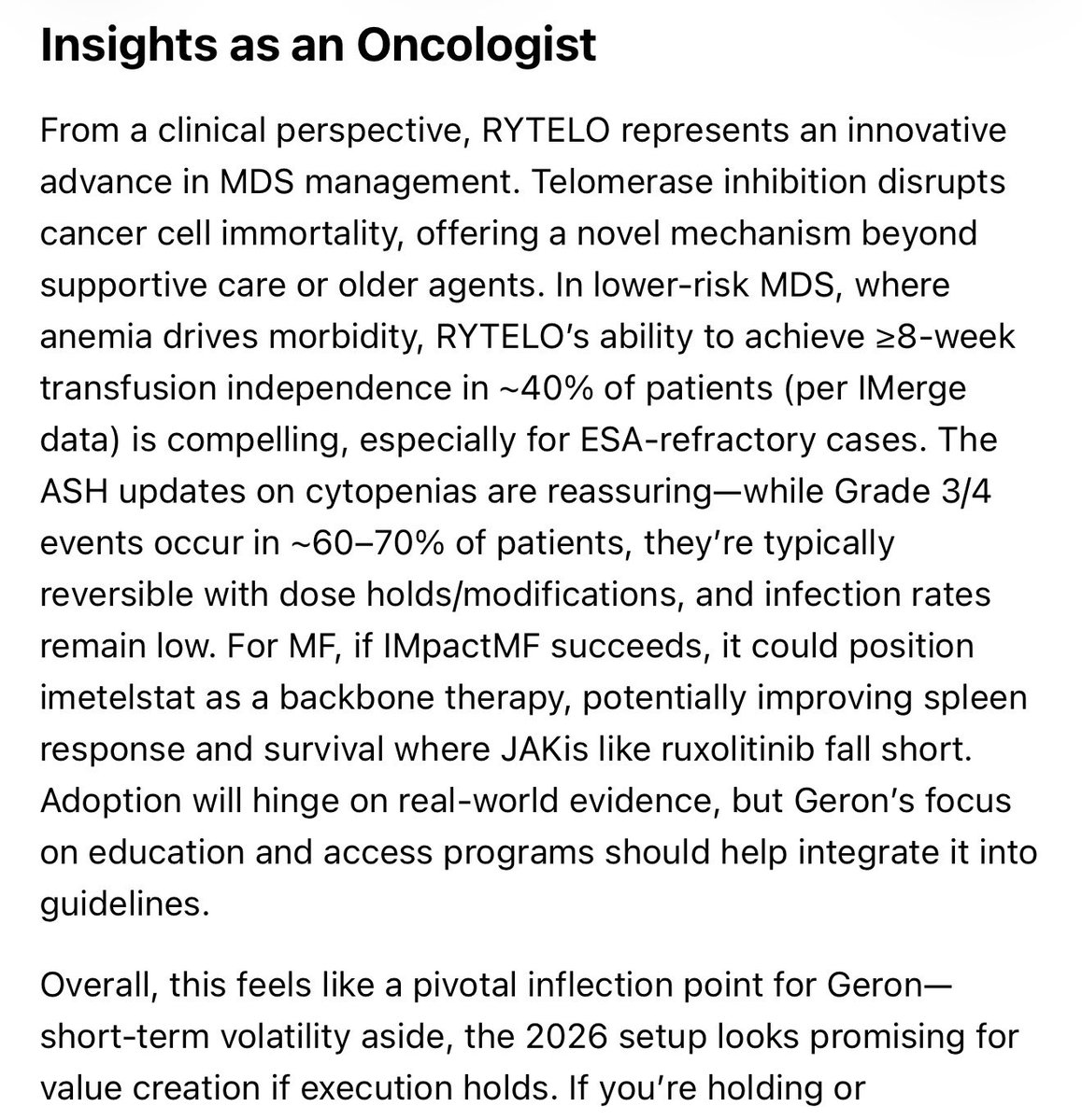 RonReblando's tweet photo. @Rytelo #imetelstat  #Geron $GERN 💡 https://t.co/NnMV5RiT7R