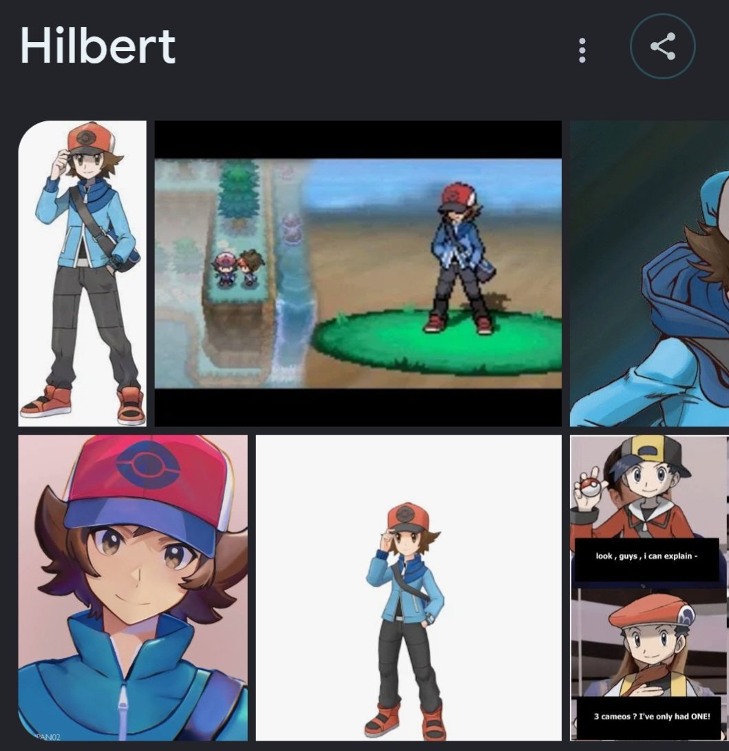 Angellemonade2's tweet photo. Pokemon naming their main characters are always so funny to me, it's either a color like red, a normal name like ethan, and then you've got Hilbert over here 😭 https://t.co/J6PEhveGc1