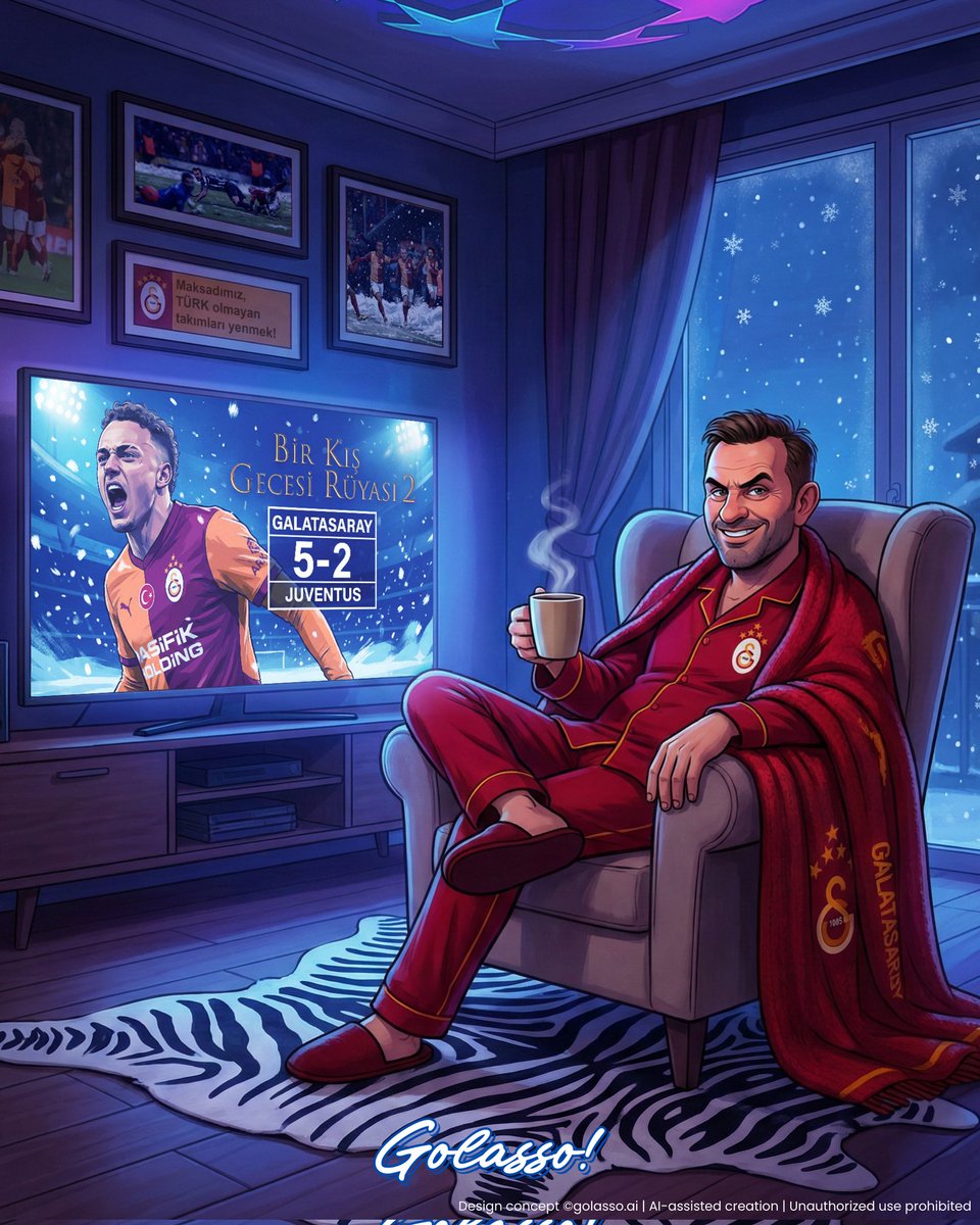 ❄️ Bir Kış Gecesi Rüyası 2!

UEFA Şampiyonlar Ligi Play-Off turunda Juventus ile eşleşen temsilcimiz Galatasaray, ilk maçta İtalyan devini 5-2 mağlup ederek tur kapısını ardına kadar araladı!

#Galatasaray #GSvJUVE #UCL