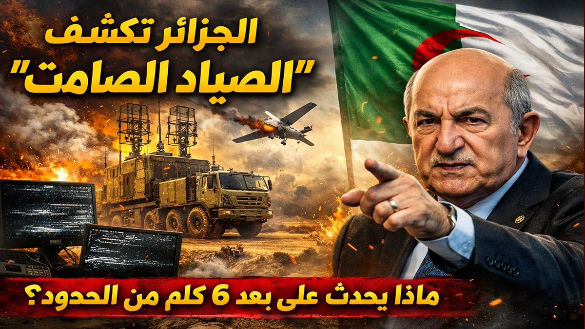 #الجزائر تكشف "الصياد الصامت".. ماذا يحدث الآن على بعد 6 كلم من الحدود؟ #تبون و #شنقريحة يفاجآن الجميع - التفاصيل على الرابط 👇
youtu.be/wf0AllJ-8-4