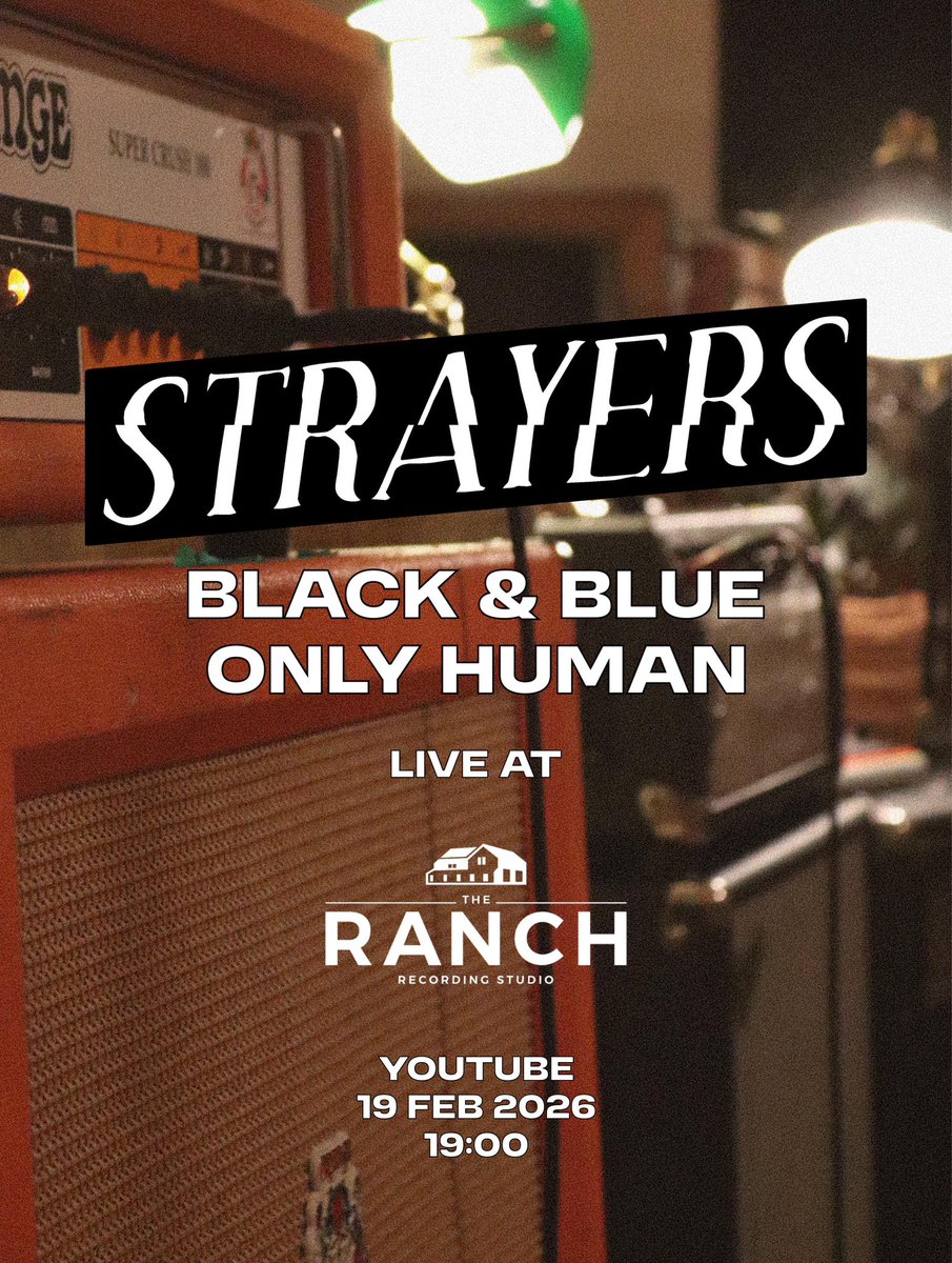 strayers666's tweet image. YouTube // Thursday 7pm

Join us for a special live performance of our newest single ‘BLACK &amp;amp; BLUE’, plus previous single ‘ONLY HUMAN’.

Captured at @Ranchproduction 
Mixed &amp;amp; Mastered by Matt Janke

See you Thursday! 🖤

#strayers #liveperformance #livesession #altrock #fyp