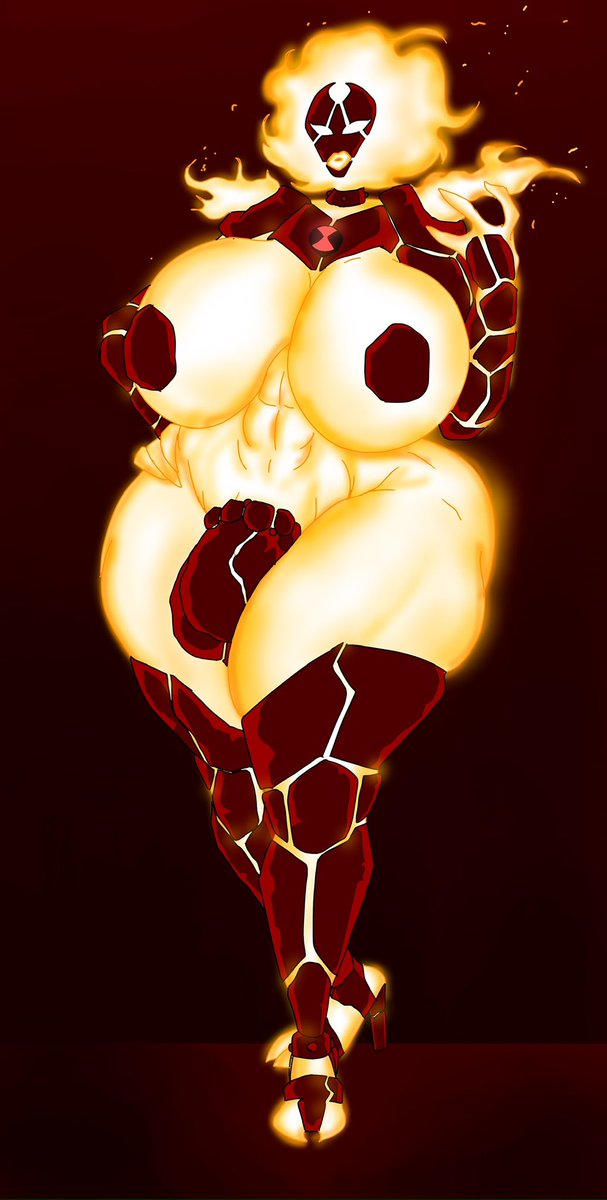 I showed off my version of four arms…. Now, time for my ideal version of everyone’s favourite fire baddie… Heatblast!! 

Now extra deadly and extra “hot”

#Ben10 #futa #nsfw #rule34