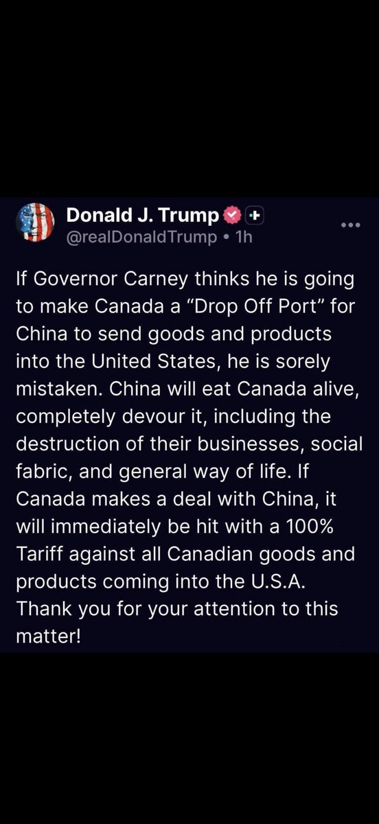 Just drop the hammer on Canada. Enough of this shit