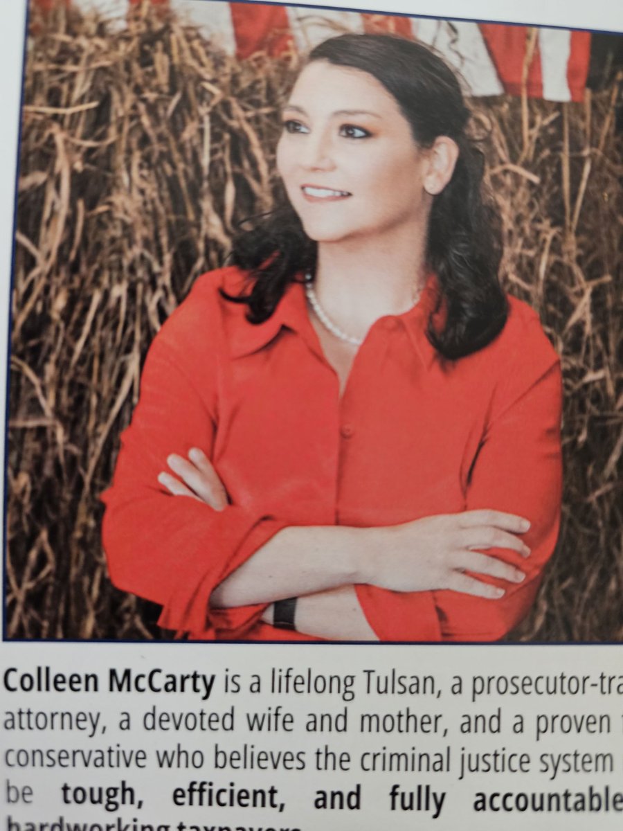 Colleen McCarty ditched the angry Uber lesbian haircut and changed her registration to Republican.

None of that can change the fact that she's Tulsa leftist Oligarch Paula Marshall's kid - or that her "Appleseed Center" sued Ryan Walters and tried to stop school performance