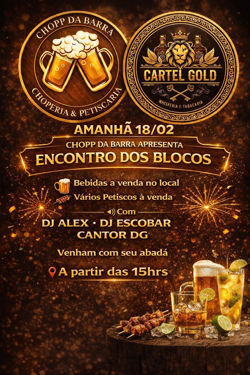 escobar_oficial's tweet photo. Amanhã a união dos blocos no chopp da Barra 🎇🎆🇦🇷
@choppdabarra https://t.co/Tl9EQbRGRI