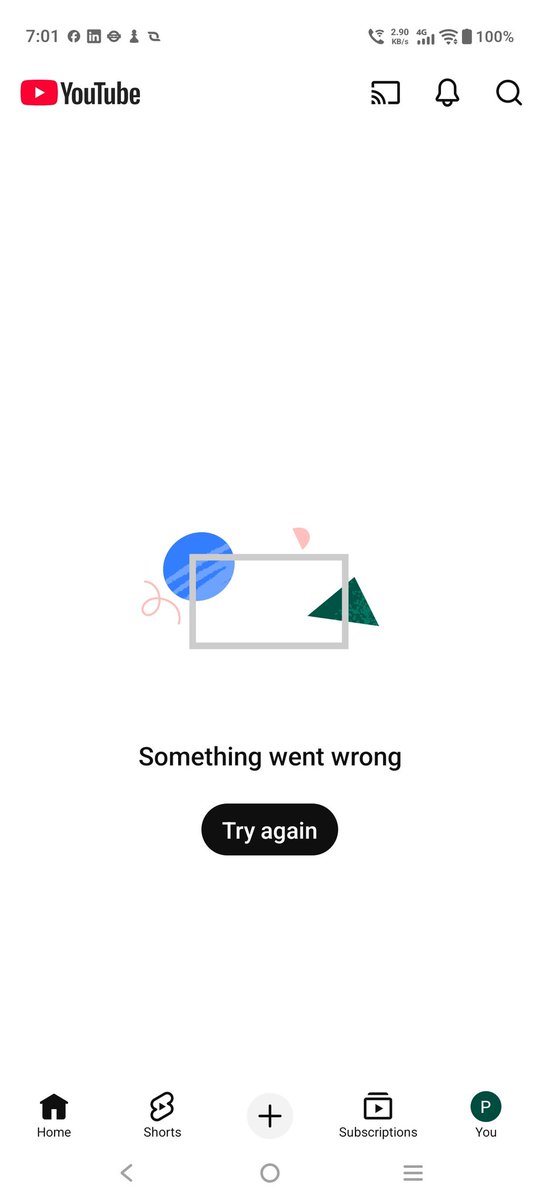 ThatsPrasannaK's tweet image. @YouTube atleast @YouTubeIndia has hit a #glitch #notfunctioning #downtime #servicedown . Who all are facing the same?