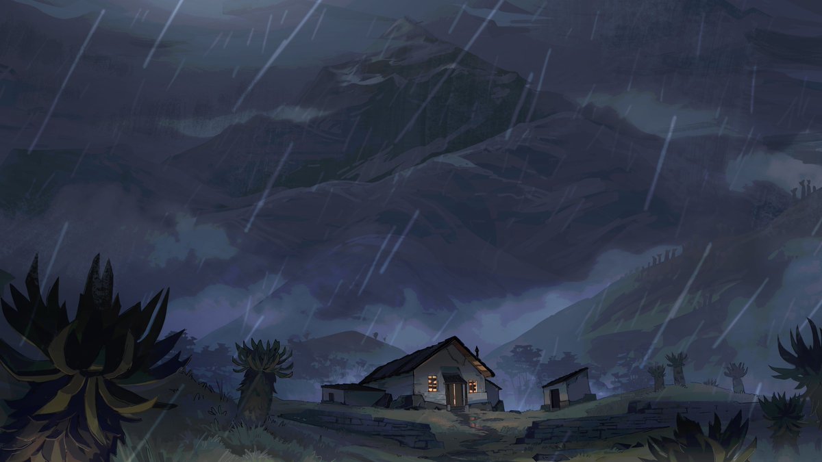 Helping a new friend with BG's for his indie animated short, this paramo finca came out :))
