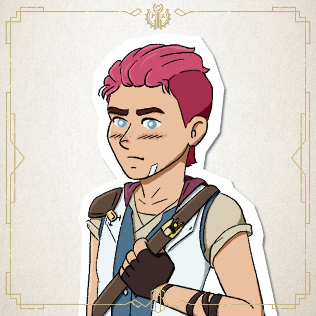 DianaVMosquera's tweet photo. I got this AU stuck in my mind where Vi manages to get into Piltover's Academy (which, in my mind, goes from elementary school all the way to university) where she meets a certain someone… 🧁 

#arcane #viarcane #arcanefanart #caitvi #vi https://t.co/Vw2AUJrz0k