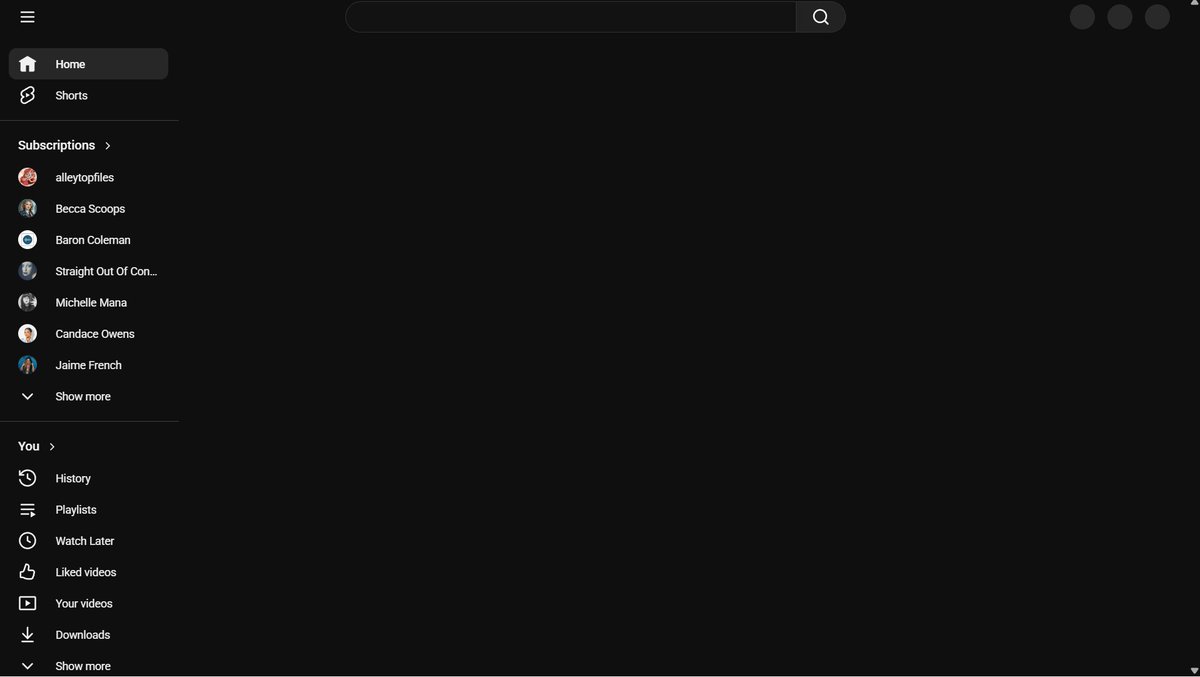 OGroselin's tweet photo. YOUTUBE LOGO IS FULLY GONE NOW #YouTubeDOWN https://t.co/YhahvPI7TT