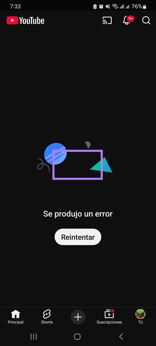 Bens_505's tweet photo. Se cayó el YouTube @TeamYouTube  #YouTubeDOWN https://t.co/pPTUG02U2h