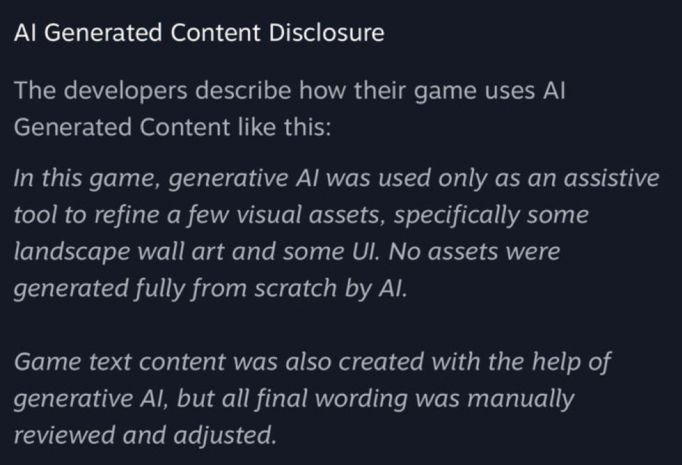 It’s AI, including the story and text, which means it’s all stolen work.