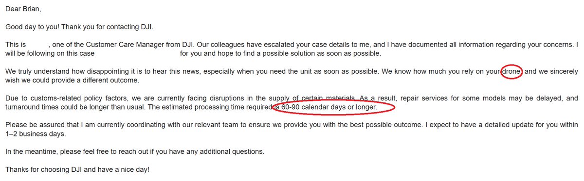 BrianMoRealty's tweet image. Got a @DJIGlobal Osmo Mobile 7p from @BestBuy on 11/6. By 2/1 it stopped working. I sent it to DJI for warranty repair. They inspected it on 2/5 said it was broke on 2/6. Now they're saying 2-3 MONTHS to get a part to fix it!.... #SENDMEANEWONE #UNACCEPTABLE