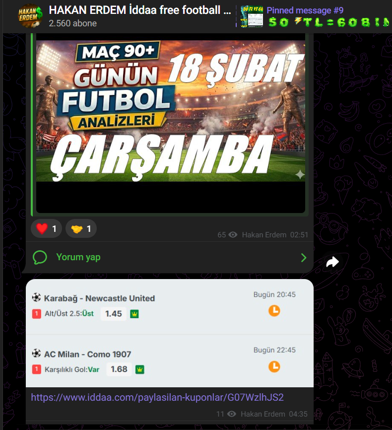 telegramdan takip edebilirsiniz t.me/hganaliz