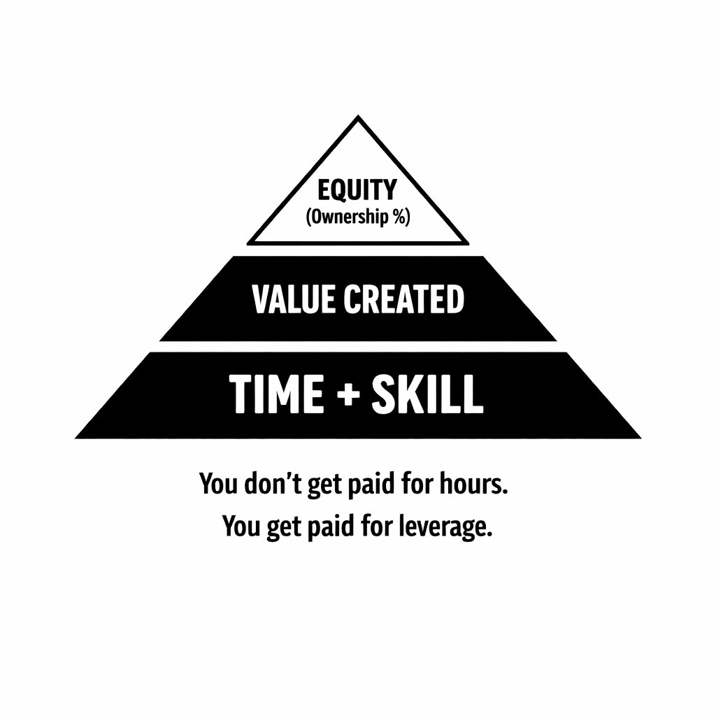realcodeSanchez's tweet image. The smartest people never negotiate their salaries, they negotiate their upside.