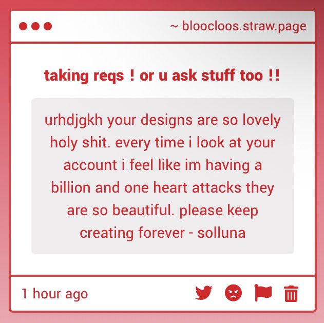 — HI YES HELLO thank you so much awwh !! sorry for seeing this 5 freaking days late and yes i dont mind !! ill friend u :D

— DUDE OMG THANK U OMG 🥹 please dont die of heart attacks ill cry real tears and spiritually go bald I will be making more dont u even worry !