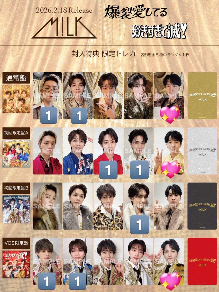 M!LK 爆裂愛してる 好きすぎて滅 封入特典 トレカ 交換 ⠀ 【譲】佐野