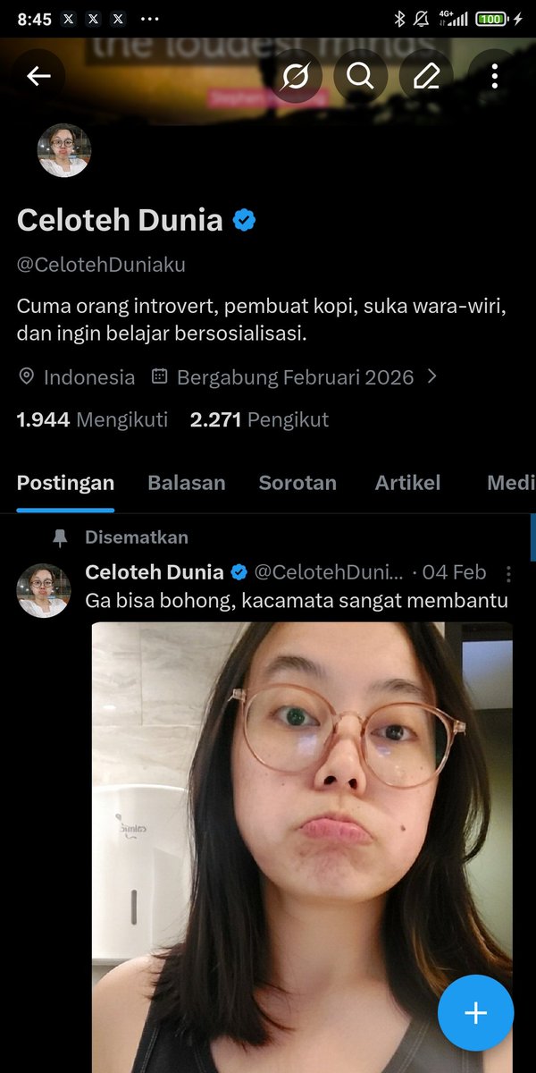 CelotehDuniaku's tweet image. Guys para cenbu, non juga Gpp.
Bantuin mutualan yuk.
Selagi akun indonesia dan bukan bot aku Follow 100 %.

Liat follower following ku lumayan seimbang. Ga seimbang gara2 sering ngerantau US.

Yuk guys. Bantu buat ke 2500. Plis🙏

Klo ga mau follow duluan aku yg follow pertama