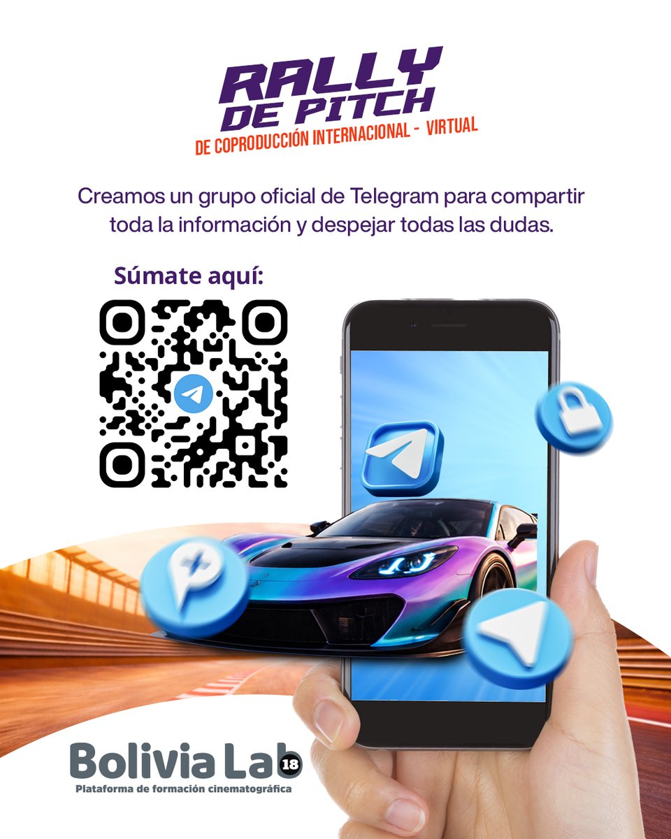 bolivia_lab's tweet photo. 🏁 El Rally de Pitch ya está en carrera.
Este es el canal oficial donde responderemos a tus dudas.
Únete aquí :  👉 https://t.co/H0Dp5SQP2n https://t.co/gDxLz0e4TP