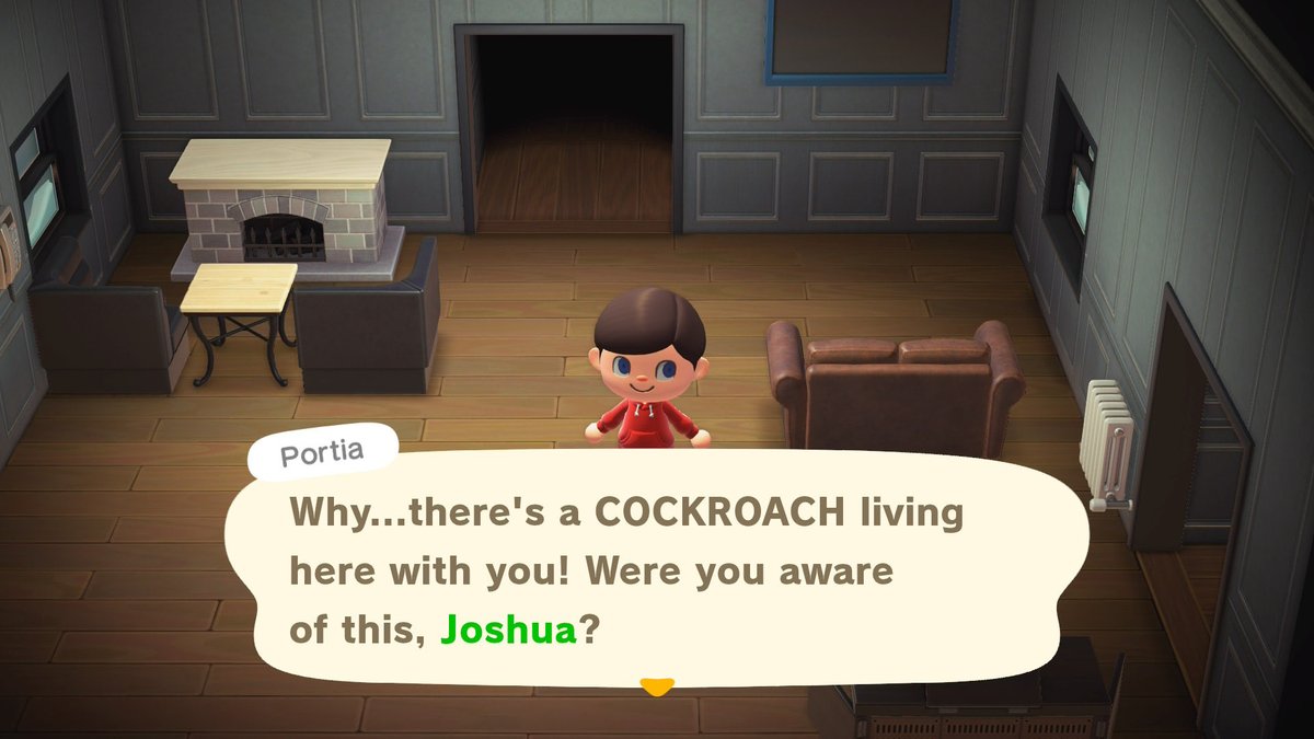 itsJustJoshin's tweet photo. I had no idea, thanks for dropping in unannounced. Meet the roach living in my living room https://t.co/BMLkVcVzkp