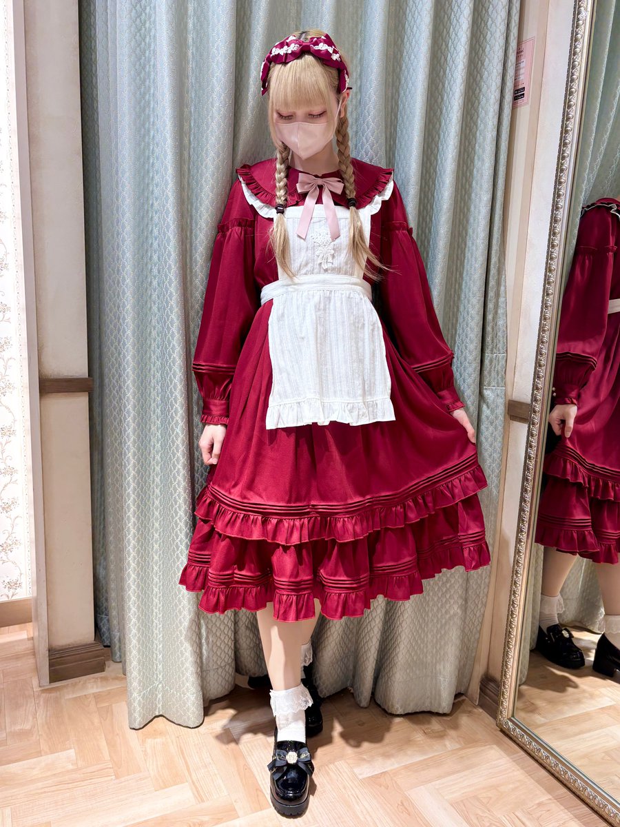 New Romantic Heroineワンピース ロング丈 ボルドー/サックス/ブラック