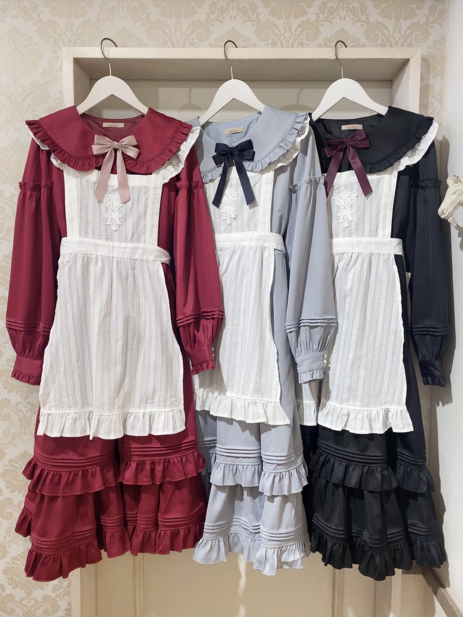 New Romantic Heroineワンピース ロング丈 ボルドー/サックス/ブラック