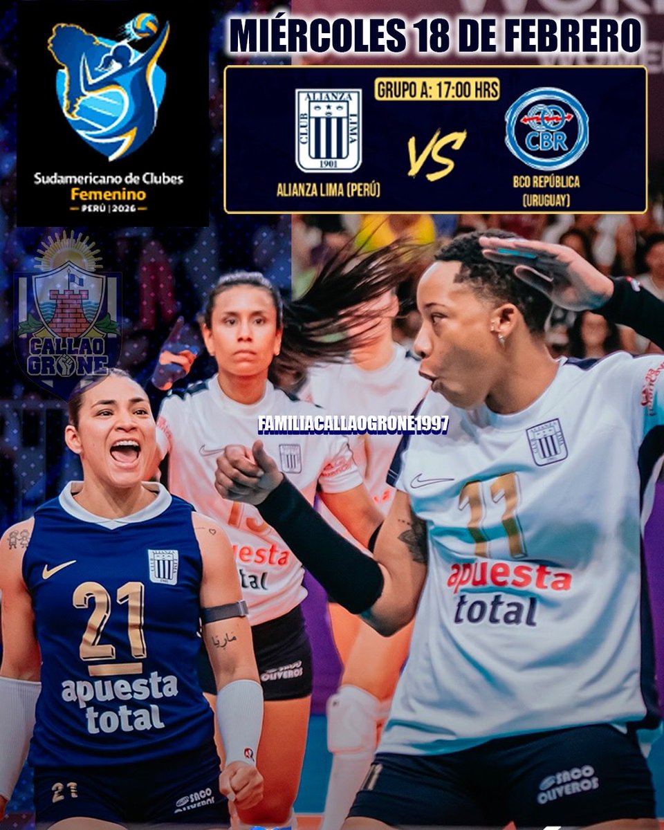 callaogrone1997's tweet photo. A dejar el corazón en cada punto, un nuevo camino en el Sudamericano de Clubes 💪🏾✨

@alianzalimavoley https://t.co/3jS85JNJqL