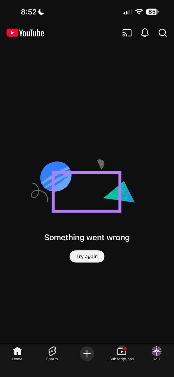 MilkyWayin21201's tweet photo. No Wonder why YouTube is down https://t.co/gH3njN2vJ6