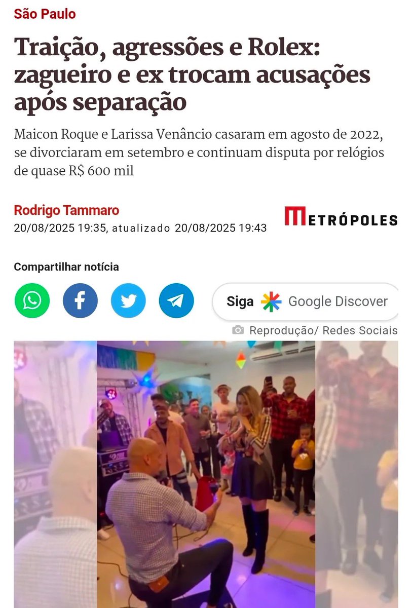 Rapaz, é incrível como NÃO FALHA! O zagueiro Maicon Roque, ex-Santos, São Paulo, Cruzeiro e Vasco, que traiu e agrediu a ex-esposa, também está na trend da “Família em Conserva”. A hipocrisia é tão previsível que já virou piada.