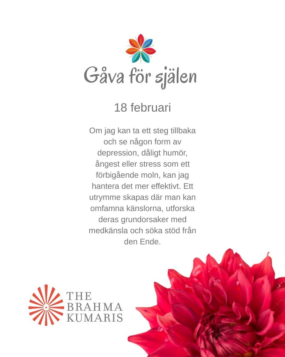 #positivatankar #gåvaförsjälen
brahmakumaris.se