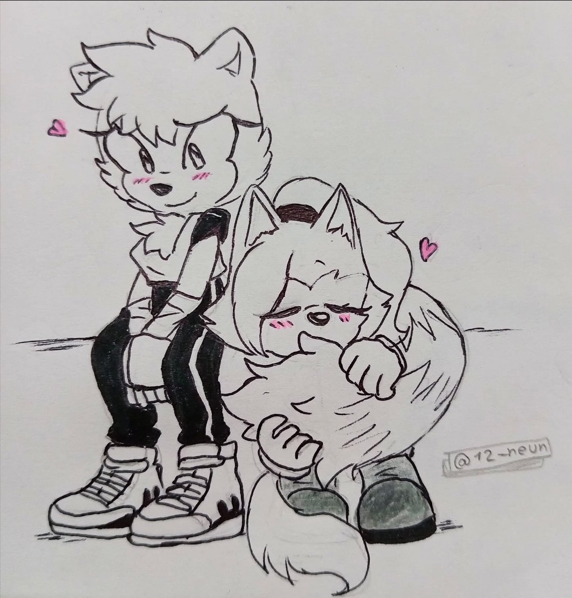 Whisper 💕 Tangle #WhisperTheWolf #TangleTheLemur #Whispangle #fanart