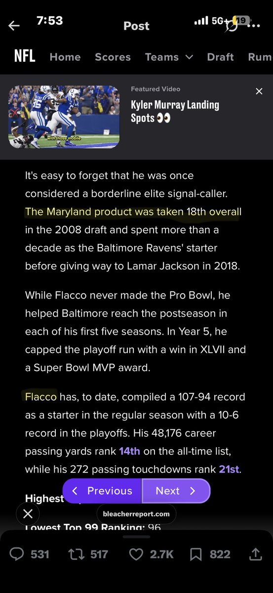 peteski_'s tweet photo. @BleacherReport Another lazy article from BR. Flacco is from NJ and then went to Pitt and Delaware https://t.co/UF5pSXGYMB