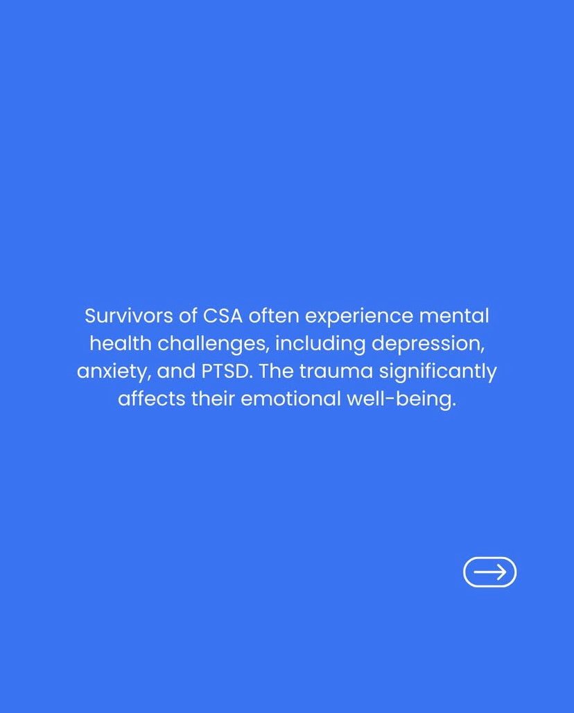 atthearkinc's tweet photo. 95% of survivors who reported the impacts of child s*x*al ab*s* experience mental health struggles like depression, anxiety, and PTSD. The trauma affects every part of their life, from emotional well-being and relationships to physical health, education, and financial security. https://t.co/kUSykpssSh