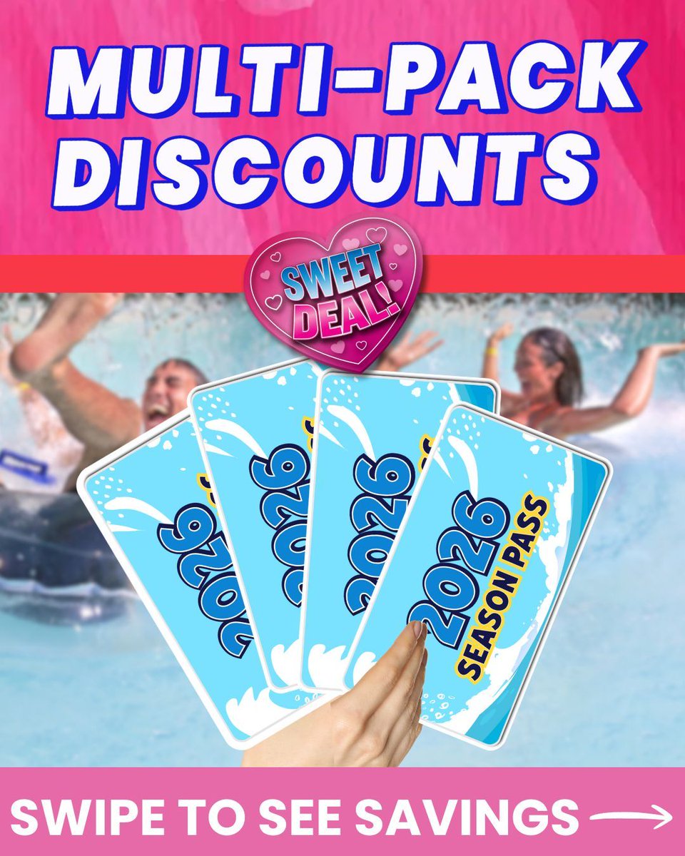 RagingWatersLA's tweet photo. Planning fun for the whole family? Now there's a new way save BIG ☀ For a limited time, save over 30% on Passes AND stack the savings even MORE when you purchase 2 or more together with multi-pack discounts 🌊 Shop now: https://t.co/jRA4LiAy5q https://t.co/1KTQRA6FUz